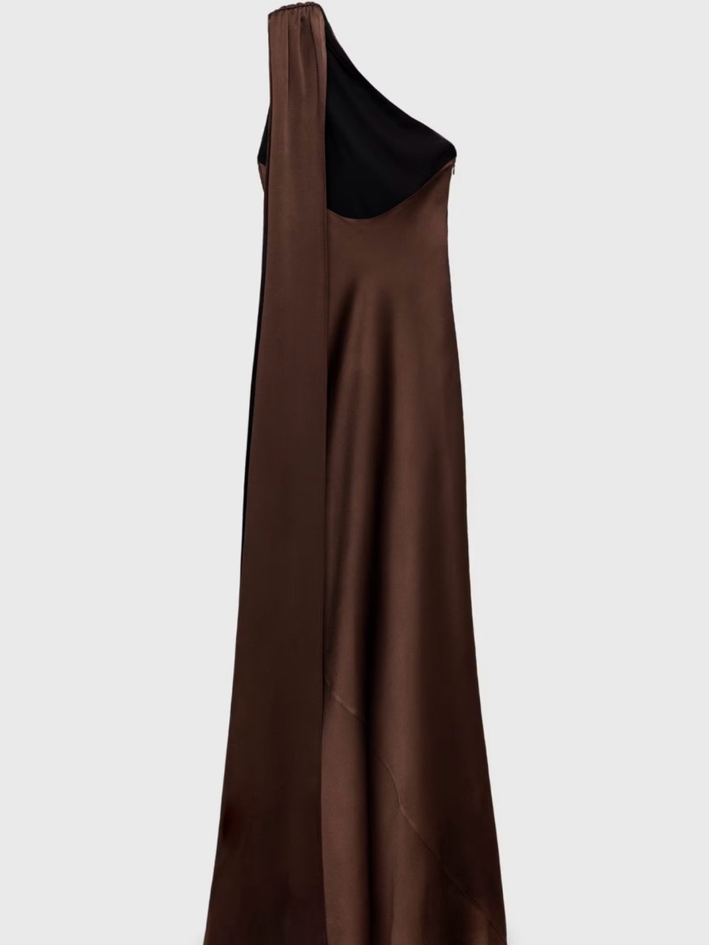 Mango Capsule One-Shoulder Satin Maxi Dress with Neck Scarf - Picture 5 of 9
